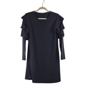 Simply Southern Jersey Knit Dress with Ruffle Sleeve Detail, Size Medium